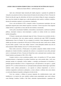 A REDE URBANO-RODO-FERROVI&Aacute;RIA E OS MICRO