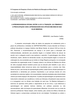 A aprendizagem na oficina, entre a lei e a tradição. As câmaras e a