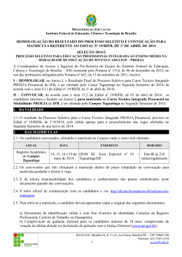 homologa&ccedil;&atilde;o do resultado do processo seletivo e convoca&ccedil;&atilde;o
