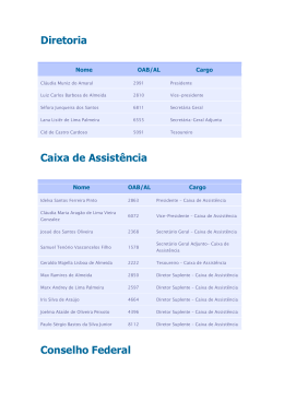 Diretoria Caixa de Assistência Conselho Federal