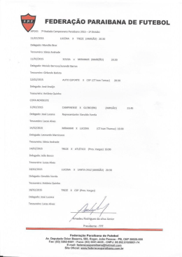 escala de apoio 7ª rodada - Federação Paraibana de Futebol