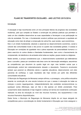 PLANO DE TRANSPORTES ESCOLARES