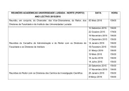 Reuniões Académicas 2015/2016