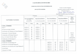 Exames - Escola Superior de Enfermagem de Vila Real