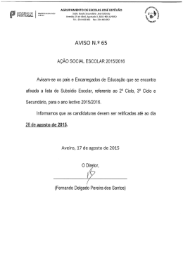 A&ccedil;&atilde;o Social Escolar 2015-2016