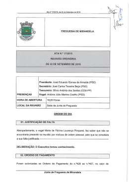 Ata n&ordm; 17 22.09.2015 - Freguesia de Mirandela