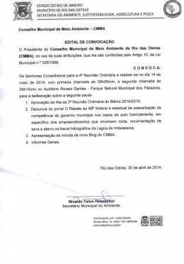 estado do rio de janeiro munic&iacute;pio de rio das ostras secretaria do