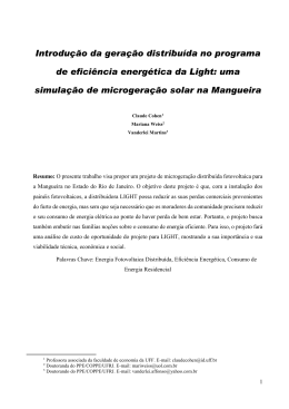 Introdu&ccedil;&atilde;o da gera&ccedil;&atilde;o distribu&iacute;da no programa de efici&ecirc;ncia