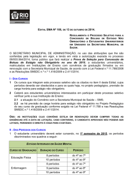Edital - Faculdades S&atilde;o Jos&eacute;