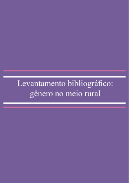 Levantamento Bibliografico Genero no meio rural.indd