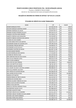 Recupera&ccedil;&atilde;o Judicial de Pronto Socorro Clinica Prontocor Ltda