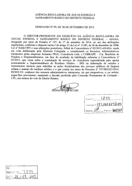 Despacho nº 099 publicado no DODF de 29/09/2015