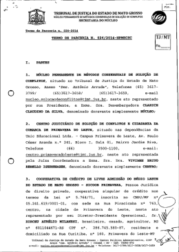 TRIBUNAL DE IUSTIÇA DO ESTADO DE MATO GROSSO NÚCLEO