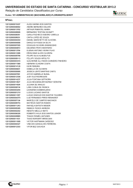 List&atilde;o dos Classificados