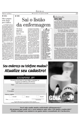 Sai o list&atilde;o da enfermagem