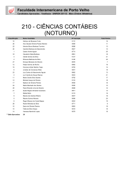 Lista de Aprovados Vestibular 2011/2