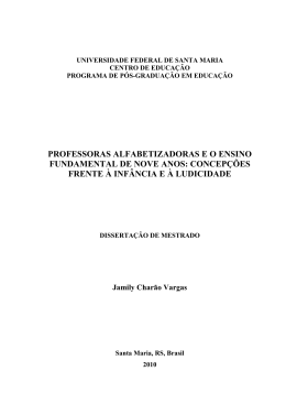 professoras alfabetizadoras e o ensino fundamental de nove anos