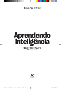 Aprendendo Intelig&ecirc;ncia