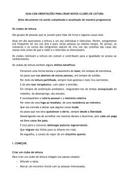 GUIA COM ORIENTA&Ccedil;&Otilde;ES PARA CRIAR NOVOS CLUBES DE