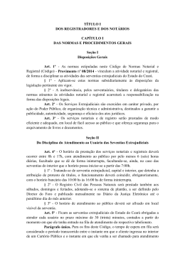 Provimento n&ordm; 08/2014 - TJ/CE - Tribunal de Justi&ccedil;a do Estado do