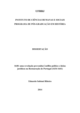 INSTITUTO DE CI&Ecirc;NCIAS HUMANAS E SOCIAIS PROGRAMA DE