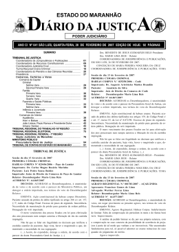 di&aacute;rio da justi&ccedil;a - Portal do Poder Judici&aacute;rio do Estado do Maranh&atilde;o
