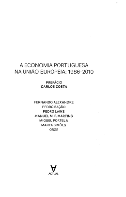 a economia portuguesa na un iao europeia: 1986-2010