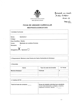 FICHA DE UNIDADE CURRICULAR