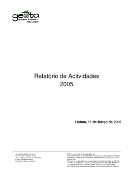 Relatório de Actividades 2005