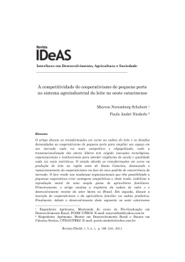 A competitividade do cooperativismo de pequeno porte no sistema