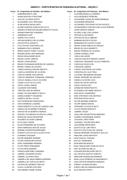anexo ii - participantes da pesquisa eleitoral - se&ccedil;&atilde;o 2