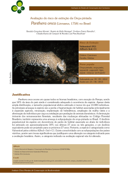 Avaliação do risco de extinção da onça-pintadda, panthera