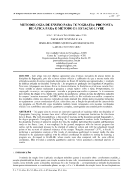 proposta did&aacute;tica para o m&eacute;todo de esta&ccedil;&atilde;o livre