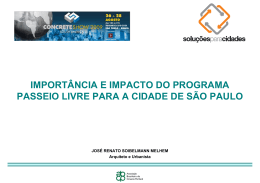 import&acirc;ncia e impacto do programa passeio livre para a
