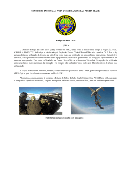 Estágio de Salto Livre - Centro de Instrução Paraquedista General