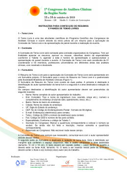 Instru&ccedil;&otilde;es para confec&ccedil;&atilde;o de resumos e pain&eacute;is