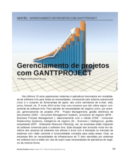 Artigo sobre GanttProject