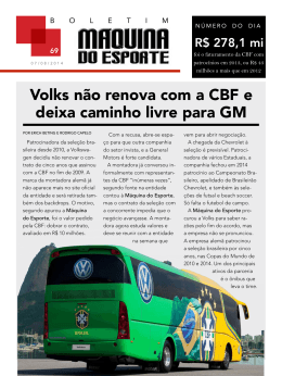 Volks não renova com a CBF e deixa caminho livre para GM