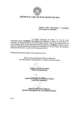 DECRETO N. 2.38, DE 25 DE AGTQ E