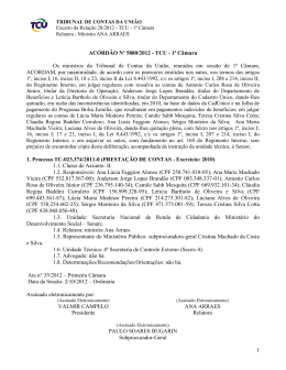 AC&Oacute;RD&Atilde;O N&ordm; 5880/2012 - TCU - 1&ordf; C&acirc;mara