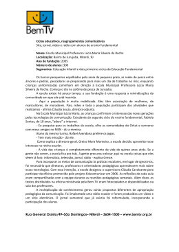 Site, Jornal, Vídeo e Rádio com alunos do Ensino