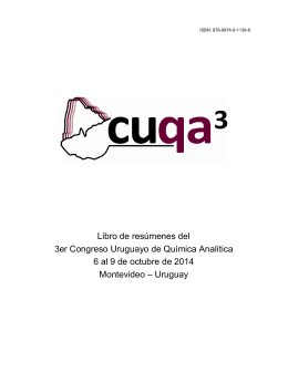 Libro de res&uacute;menes del 3er Congreso Uruguayo de Qu&iacute;mica