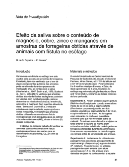 Efeito da saliva sobre o conte&uacute;do de magn&eacute;sio, cobre, zinco e