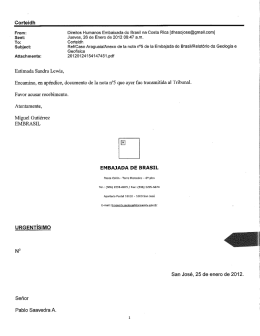 Escrito de 26 de janeiro de 2012