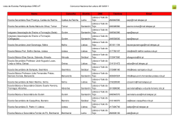 DRELVT - Lista de Escolas Participantes