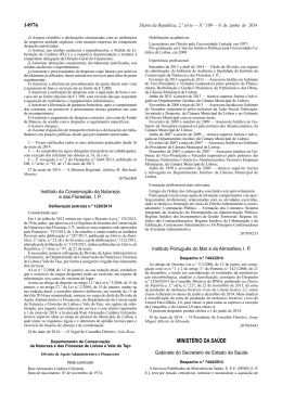 14976 MINIST&Eacute;RIO DA SA&Uacute;DE - Instituto Portugu&ecirc;s do Mar e da