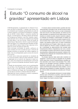 Estudo &ldquo;O consumo de &aacute;lcool na gravidez&rdquo; apresentado em Lisboa