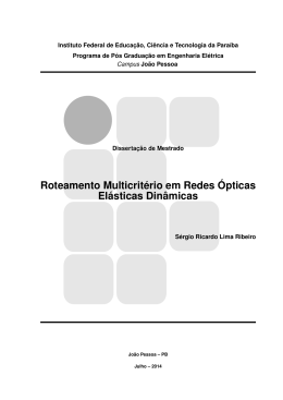 Roteamento Multicrit&eacute;rio em Redes &Oacute;pticas El&aacute;sticas