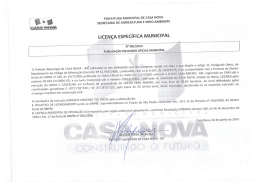 licença específica municipal - Portal da Prefeitura Municipal de