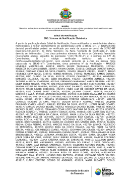 Edital de Notifica&ccedil;&atilde;o SNE - Sefaz